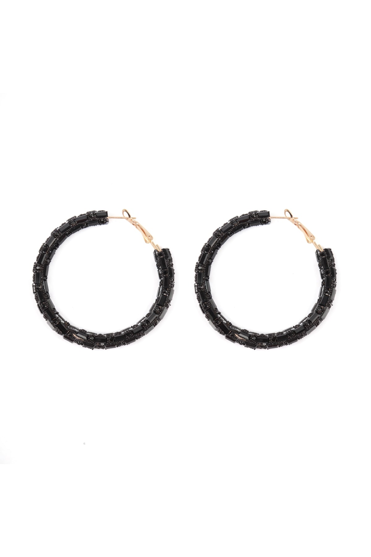 Multi Stone Wrap Beads Hoop Earrings