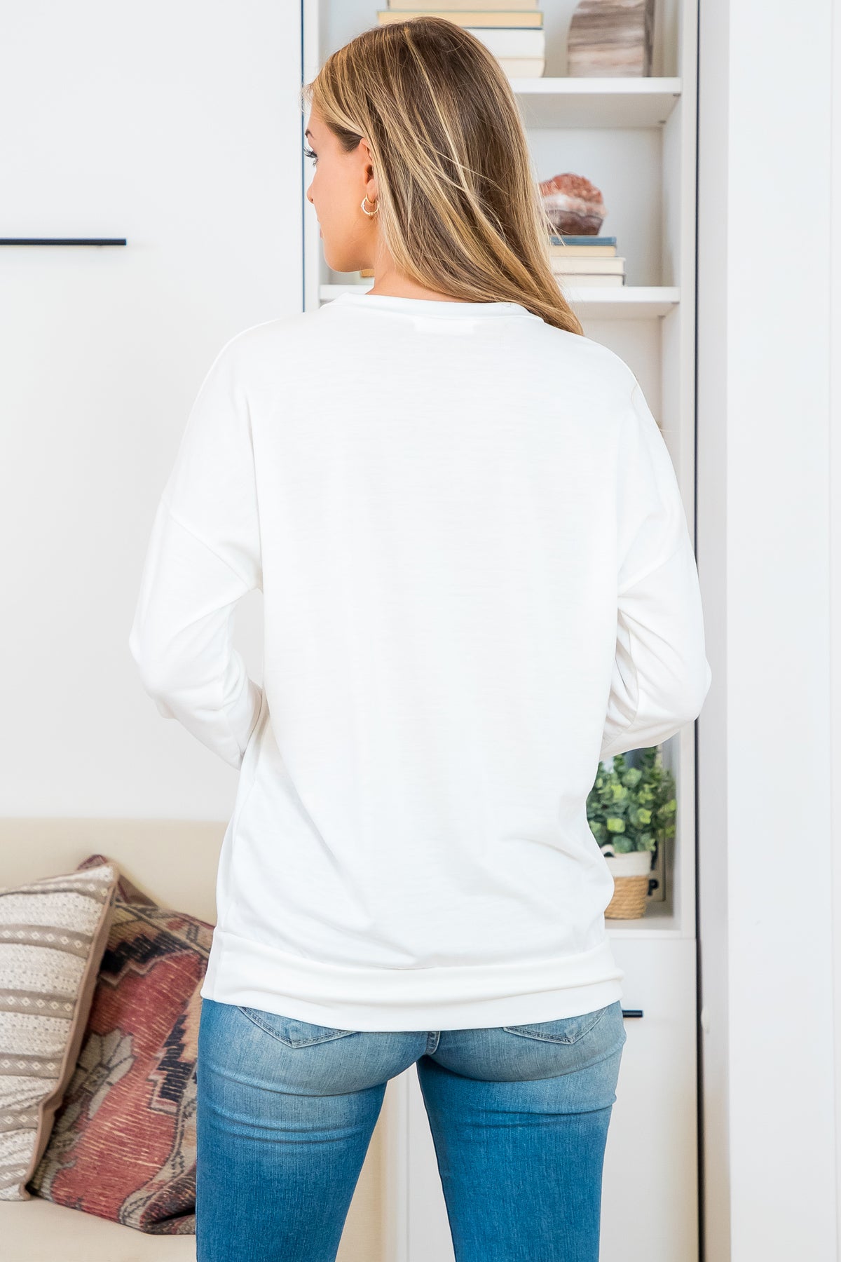 Long Sleeve French Terry Kangaroo Pocket Top